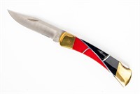Knife - Buck Brand Folder W/ Red & Black Handle