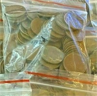 A Bag of (100 unsearched Lincoln Wheat Cents