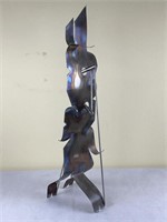 Unique Cut Steel Metal Sculpture