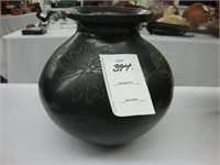 Black Indian pottery bowl.