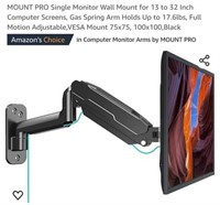 MSRP $30 Single Monitor Wall Mount