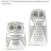 MSRP $19 Giftcraft Set 2 Owls