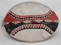 African Masai Painted Hide Shield