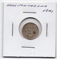 1941 Newfoundland 5 Cents Silver Coin