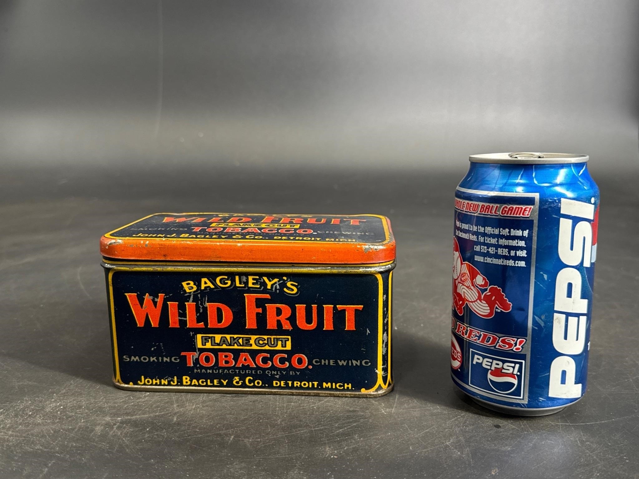 BAGLEY'S WILD FRUIT FLAKE CUT TOBACCO TIN