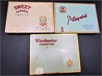 3 Flat Cigarette Tins