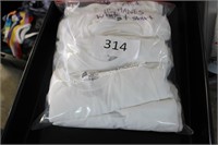 10- mens M white t-shirts