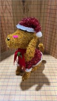 Wire frame tinsel dog