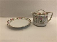 Hand Painted Nippon Creamer with Saucer