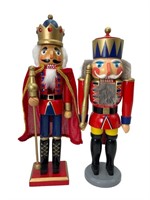 Two Painted Wood Nutcrackers