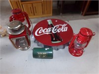 Coke sign and red lanterns