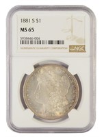 Gem 1881-S Morgan Dollar
