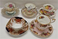 CUPS & SAUCERS - BELL CHINA / ROSINA / REGENCY