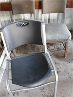 3 Steel Office Chairs
