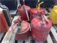 4 Metal Gas Cans