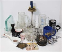 Assorted Barware & Mugs