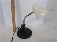 Vintage Goose Neck Desk Lamp - Cast Iron Base