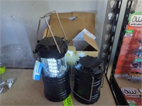 2 small lantern style lights for camping