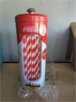 20 pack Coca Cola paper straws in display tin