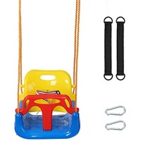 3-in-1 Kids Swing Seat with Hanging Strap and