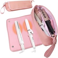 Hair Tools Travel Bag with Heat Resistant Mat, Tra