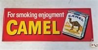 "FOR SMOKING ENJOYMENT CAMEL" METAL SIGN