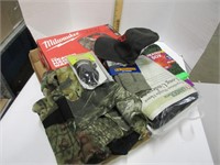 Assorted camouflage, hats and more