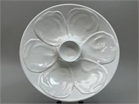 White Flower Pottery Tray VTG
