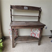 Rustic Gardening Work Bench Table/Shelf