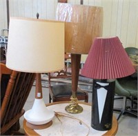 3 Vintage Table Lamps, MCM, Canadian Club Tuxedo