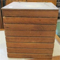 Antique Wood Egg Crate, converted