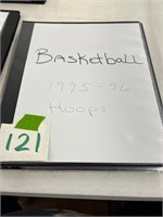 NBA Hoops basketball cards in binder