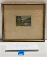 Vtg SignedFramed ClaudeRowbotham Print At Cornwall