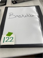 Basketball cards in binder