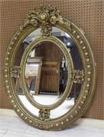 Louis XV Style Gilt Framed Oval Mirror.