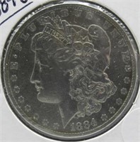 1884-O Morgan Silver Dollar.