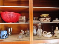 KITCHEN TABLEWARE: BUTTER DISHES, S & P'S, OIL CRU