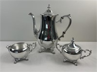 Vintage WM Rogers silver plate footed coffee