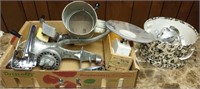Lot of vintage kitchen wares and cookie cutters
