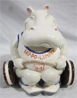 Fitz & Floyd Hippo Limpix cookie jar