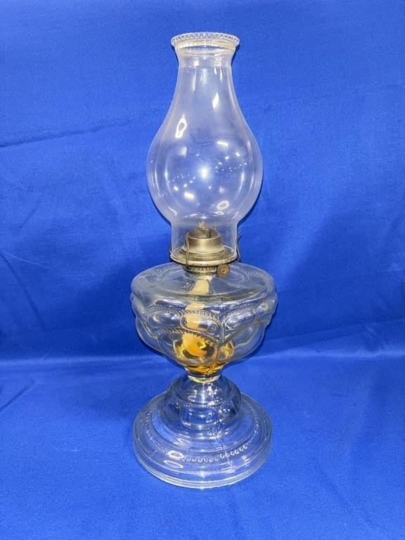 GLASS OIL LAMP (18" TALL)
