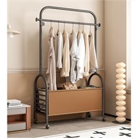 Ude-licate Clothing Rack with Wheels,Rolling Garme