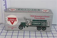 CONOCO 1925 KENWORTH STAKE TRUCK DIE CAST BANK