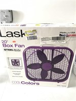 Lasko purple 20 inch box fan 

New condition