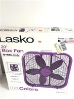 Lasko 20 inch purple box fan new condition