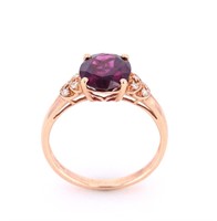 Fancy Rhodolite & Diamond 10k Rose Gold Ring