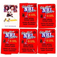 Lot 5 UNOPENED Packs NHL ETOILES Hockey Cards 1987