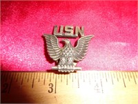 MILITARY SILVERPLATE USN PIN