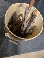 Vintage Rusted metal bolts & tools lot