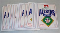 Lot of 20 1991 Petro Canada Baseball AllStar Fanfe